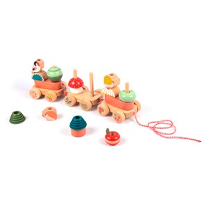 Train des animaux en bois