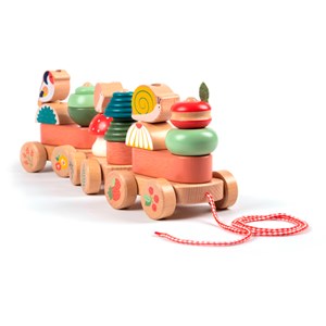 Train des animaux en bois