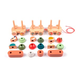 Train des animaux en bois