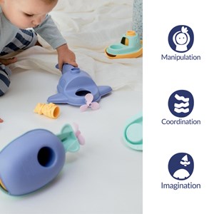 Jouet de bain recyclé hydravion