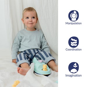 Jouet de bain recyclé hélicoptère