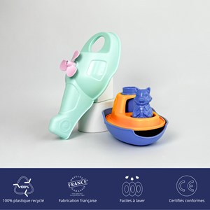 Jouet de bain recyclé hélicoptère