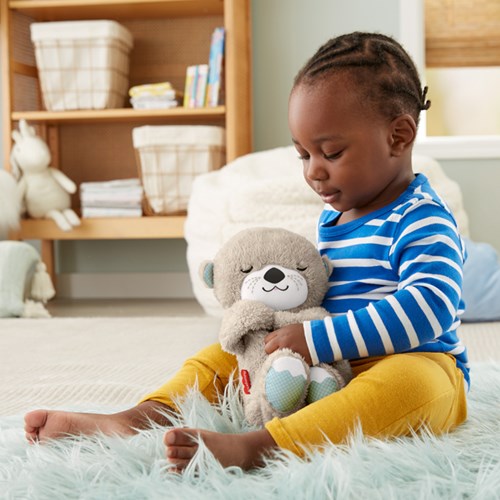 Fisher Price - Peluche interactive Ma Loutre Câlins Bonne Nuit - Bleu