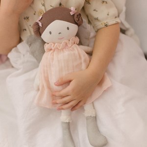 Peluche fée coton bio Argenté