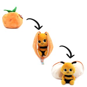 Peluche flipetz abeille mandarine