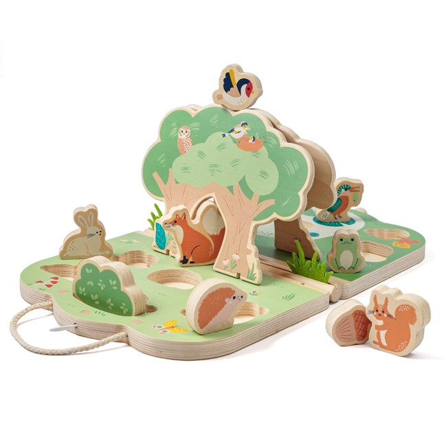 Livre pop-up forêt en bois