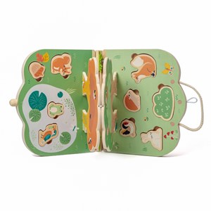 Livre pop-up forêt en bois