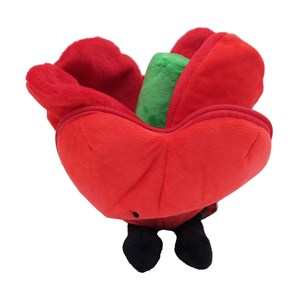 Peluche flipetz 2 en 1 cœur et fleur Flipetz Rouge