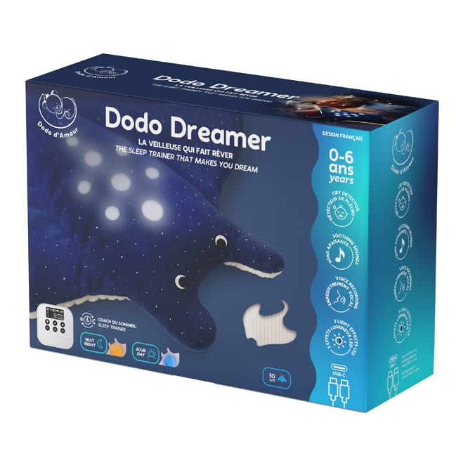 Veilleuse peluche raie musicale et lumineuse Dodo Dreamer (Dodo d'Amour) - Image 2