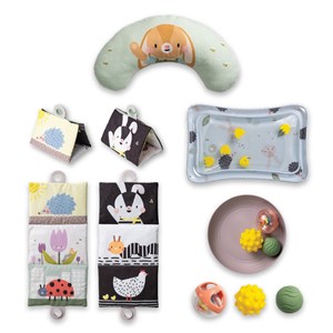 Coffret jeux d'éveil pour jouer sur le ventre dès la naissance