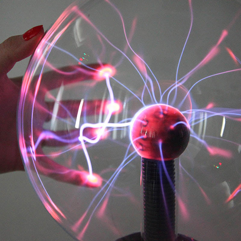 AXTMR Boule de plasma géante unisexe, lampe electricité statique qui peut  être touchée et contrôlée par le son, sphere plasma magique à induction