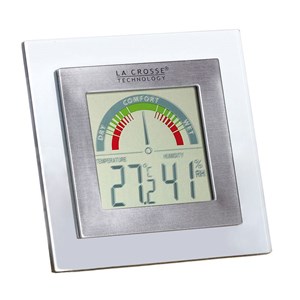 Station thermo-hygro cadre transparent