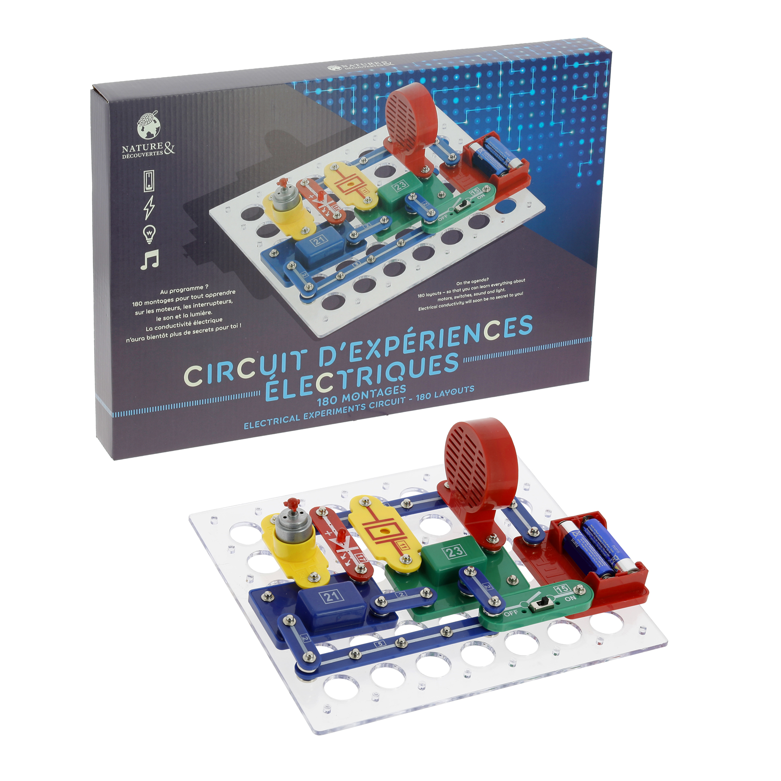 Sntieecr circuit électrique Moteur Kit expérience scientifique éducatif Montessori 