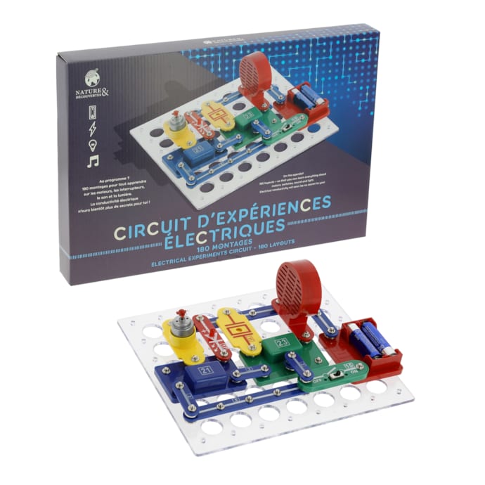 Kit De Circuits Électroniques 30 Pièces - 128 Expériences STEM DIY Pour Enfants Dès 8 Ans - Jouet Scientifique Électricité Et Espace