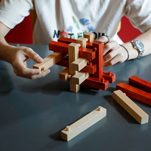 Grand casse-tête en bois cube