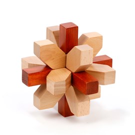 Grand casse-tête en bois fleur