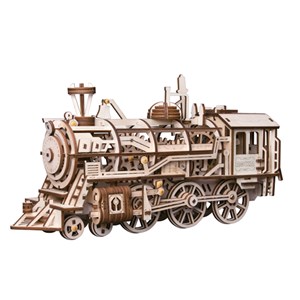 Maquette locomotive à vapeur en bois
