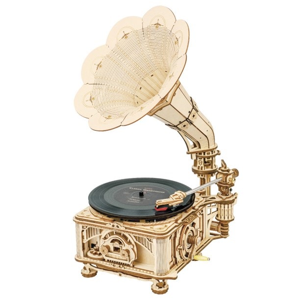 Maquette gramophone en bois
