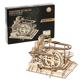 Maquette parcours de billes en bois