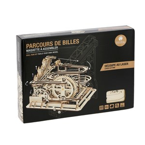 Maquette parcours de billes en bois