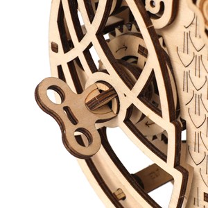 Maquette horloge hibou en bois