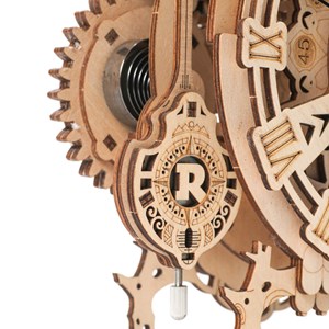 Maquette horloge hibou en bois