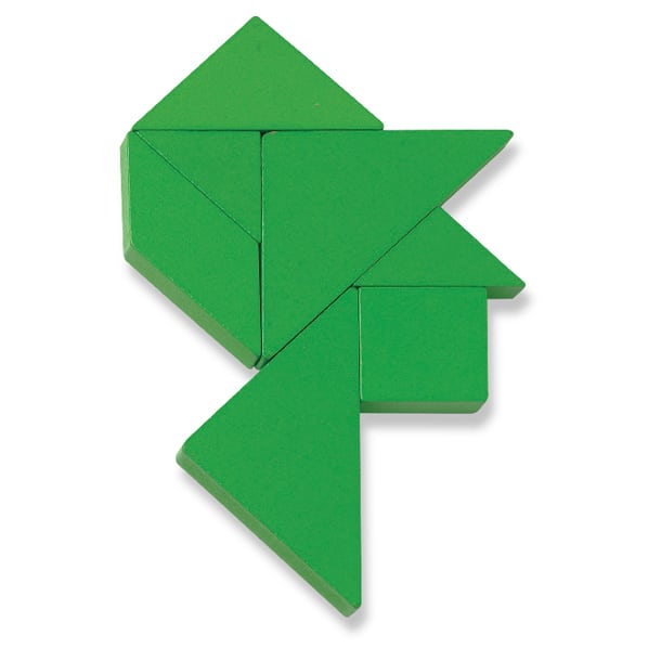 Lot de 4 Tangrams en 4 couleurs - Le tangram constitue à la fois un jeu de  logique et un outil mathématique.