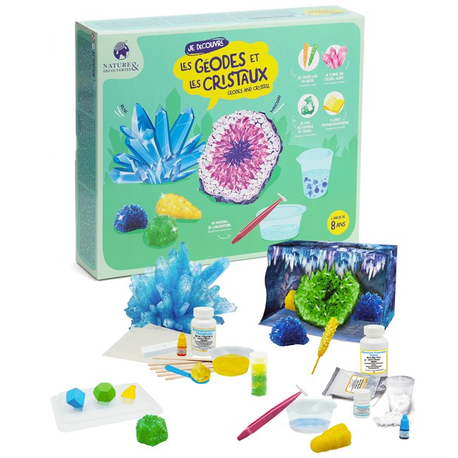 Nature & Découvertes - Coffret fabrique tes cristaux et géodes