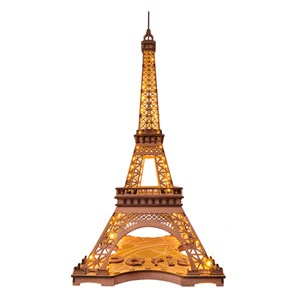Maquette Tour Eiffel lumineuse en bois