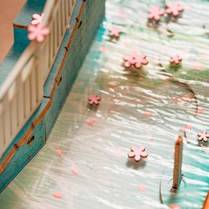 Maquette 3D serre-livre Tokyo