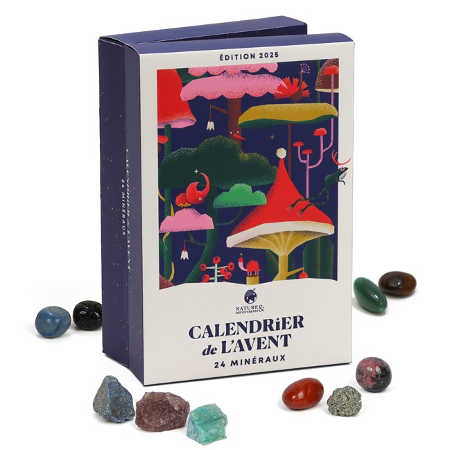 Calendrier de l'Avent 24 minéraux à collectionner