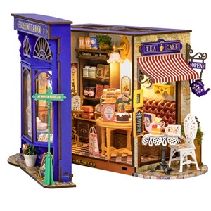 Maquette éclairée salon de thé anglais miniature 304 pièces Rolife