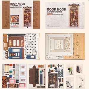 Maquette serre-livres éclairée passage des arcades de Paris 148 pièces Rolife