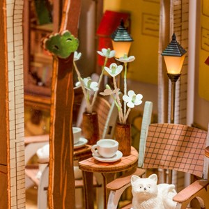 Maquette serre-livres lumineuse en bois Prague Rolife