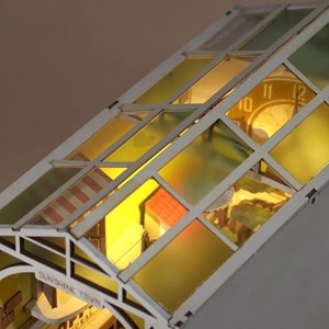 Maquette serre-livres lumineuse en bois Prague Rolife