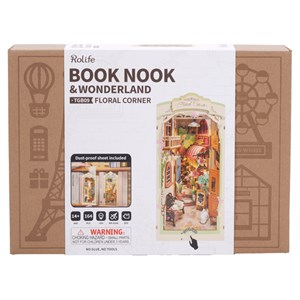 Maquette serre-livres lumineuse en bois rue fleurie Rolife