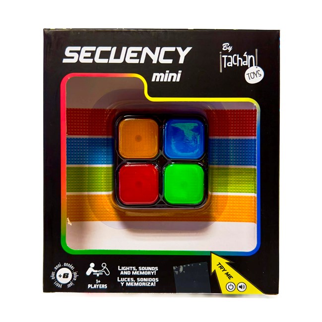 Secuency mini carré jeu de mémoire de poche avec couleurs