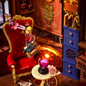 Maquette serre-livres éclairée Atelier du magicien Rolife