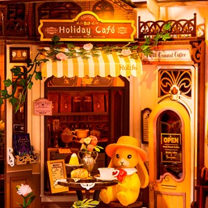 Maquette serre-livres éclairée Holiday Café Rolife