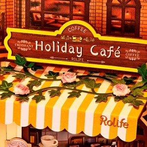 Maquette serre-livres éclairée Holiday Café Rolife