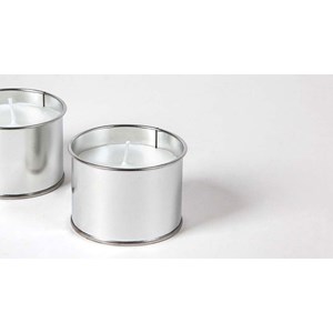 2 bougies pour bougeoir bois de bouleau