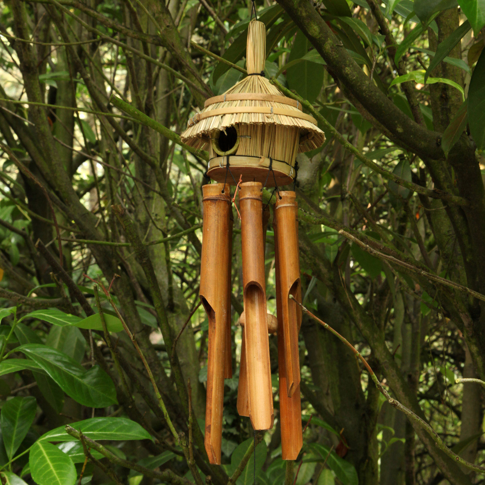 Rdutuok Carillon éolien en bambou - Cadeau commémoratif - Carillon éolien  en bois - Grand carillon intérieur et extérieur - 81 cm - Pour jardin,  cour, terrasse et décoration d'intérieur : : Jardin