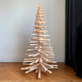 Grand sapin en bois recyclé Woody®