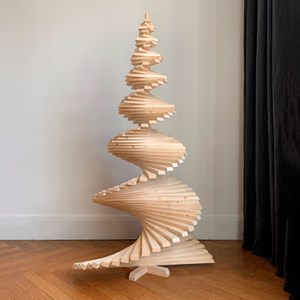 Grand sapin en bois recyclé Woody®