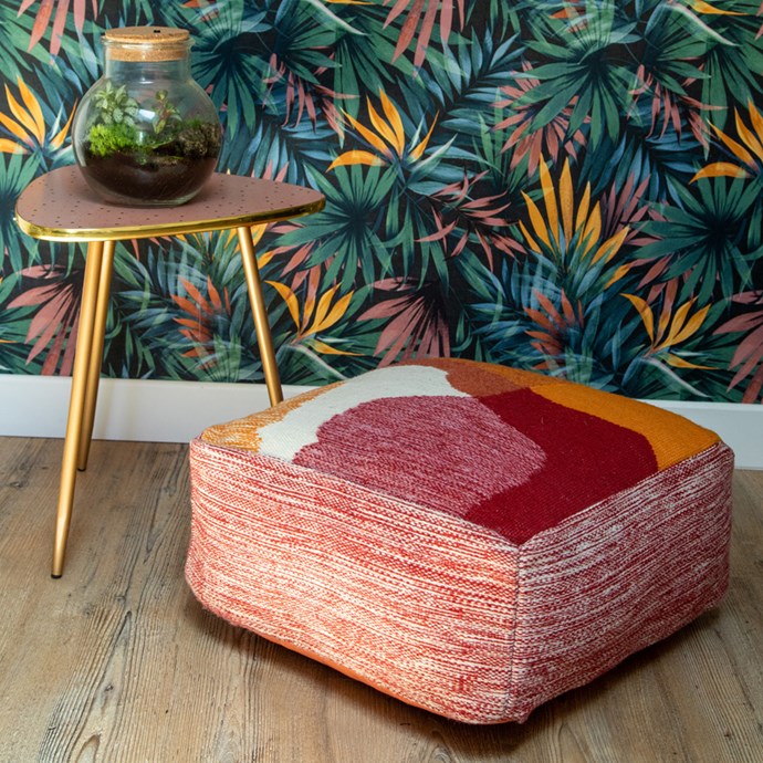 Coussin de sol pouf en tissu recyclé | Nature & Découvertes