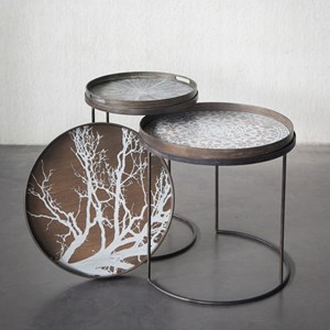 Plateau en bois Blanc