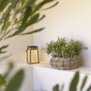 Lanterne solaire en teck