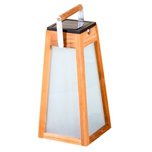 Grande lanterne solaire en teck