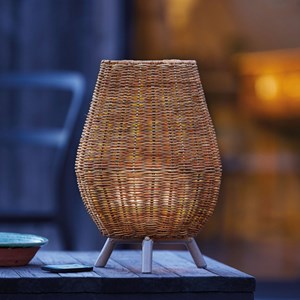 Lampe de jardin en rotin Saona