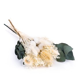 Bouquet de fleurs séchées blanches